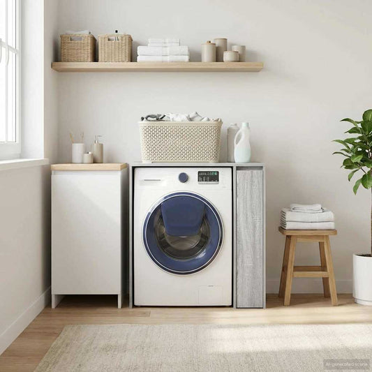vidaXL Ντουλάπα Πλυντηρίου με αποθήκευση Γκρι Sonoma 87 x 60 x 89 εκ