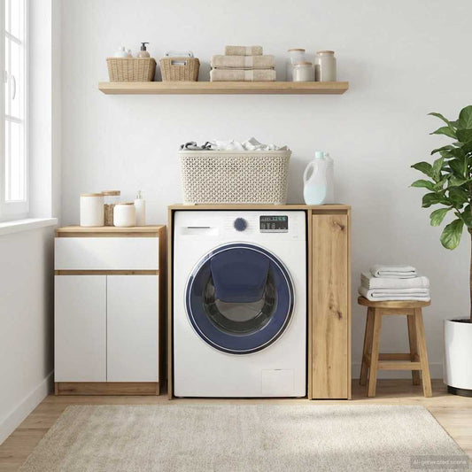 vidaXL Ντουλάπα Πλυντηρίου με αποθήκευση Artisan δρυς 87 x 60 x 89 εκ
