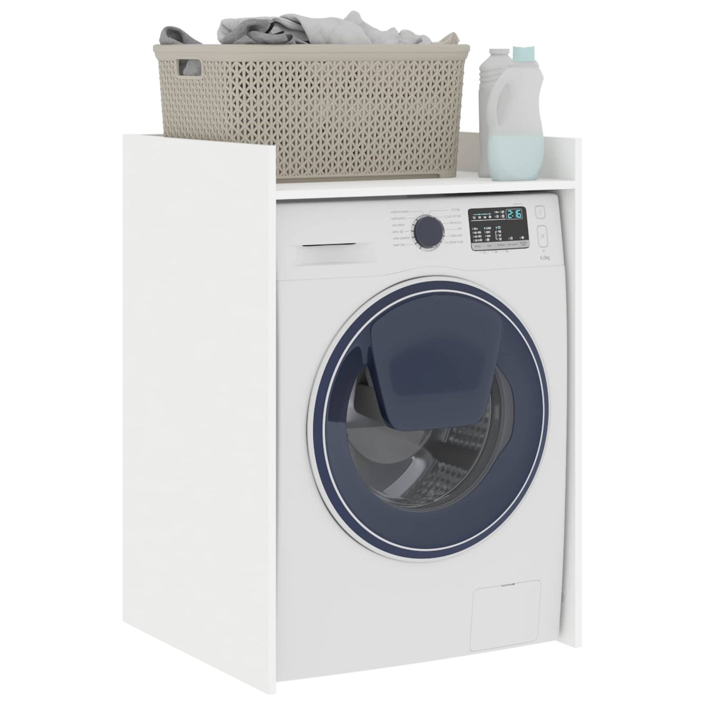 vidaXL Ντουλάπα Πλυντηρίου Λευκό 67,5 x 62 x 97 εκ Επεξεργασμένο ξύλο
