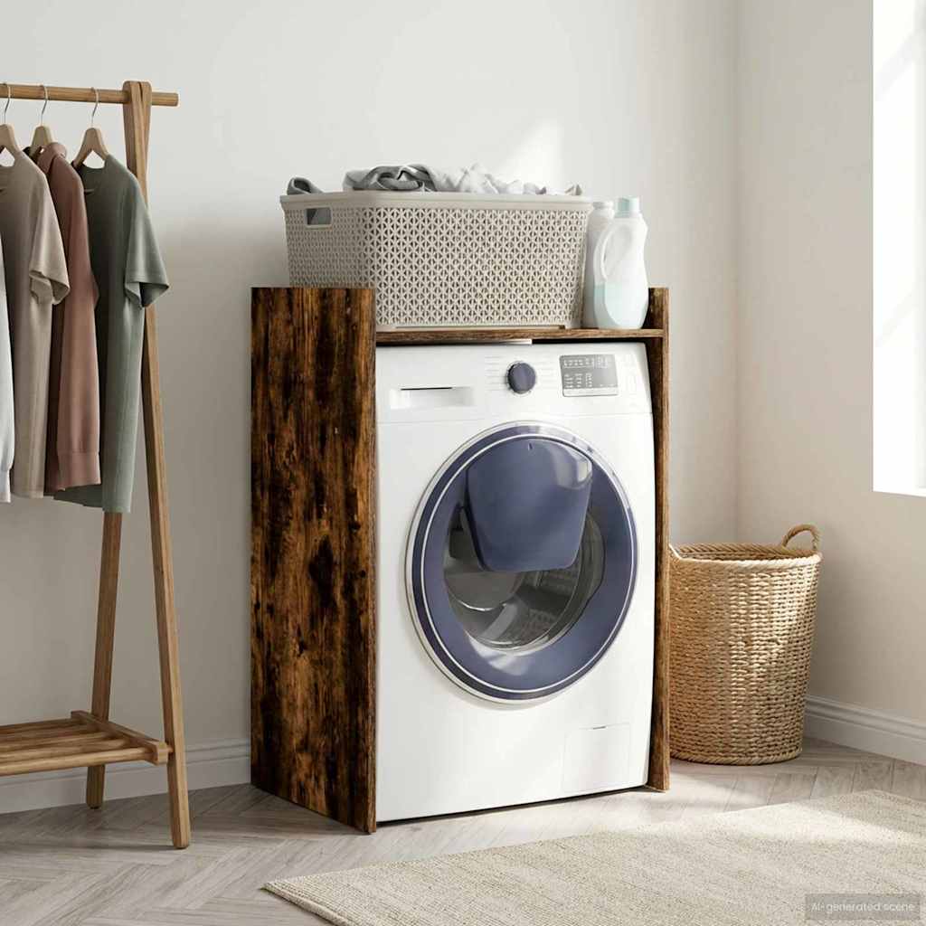 vidaXL Ντουλάπα Πλυντηρίου Καπνιστό Δρύς 67,5 x 48 x 97 εκ