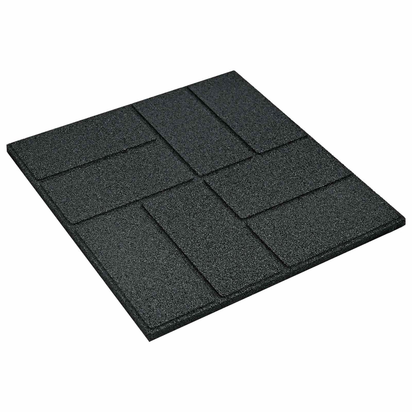 vidaXL Πέτρα βήματος 6 pcs Μαύρο 40,5 x 40,5 x 2 εκ. Λάστιχο