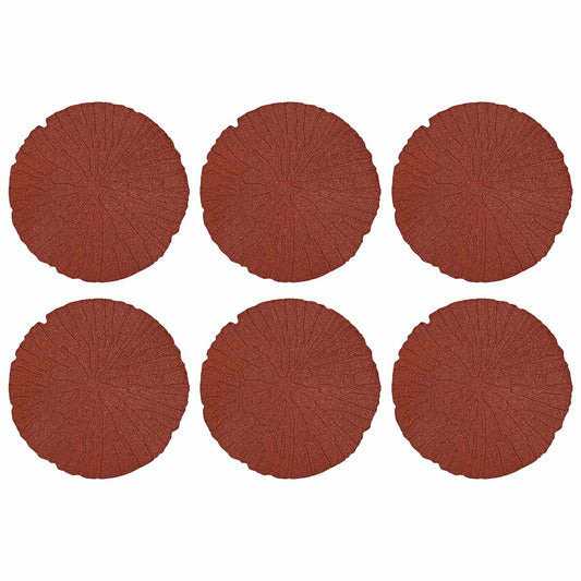 vidaXL Πέτρα βήματος 6 pcs Κόκκινο Ø 45 x 1,8 εκ Λάστιχο
