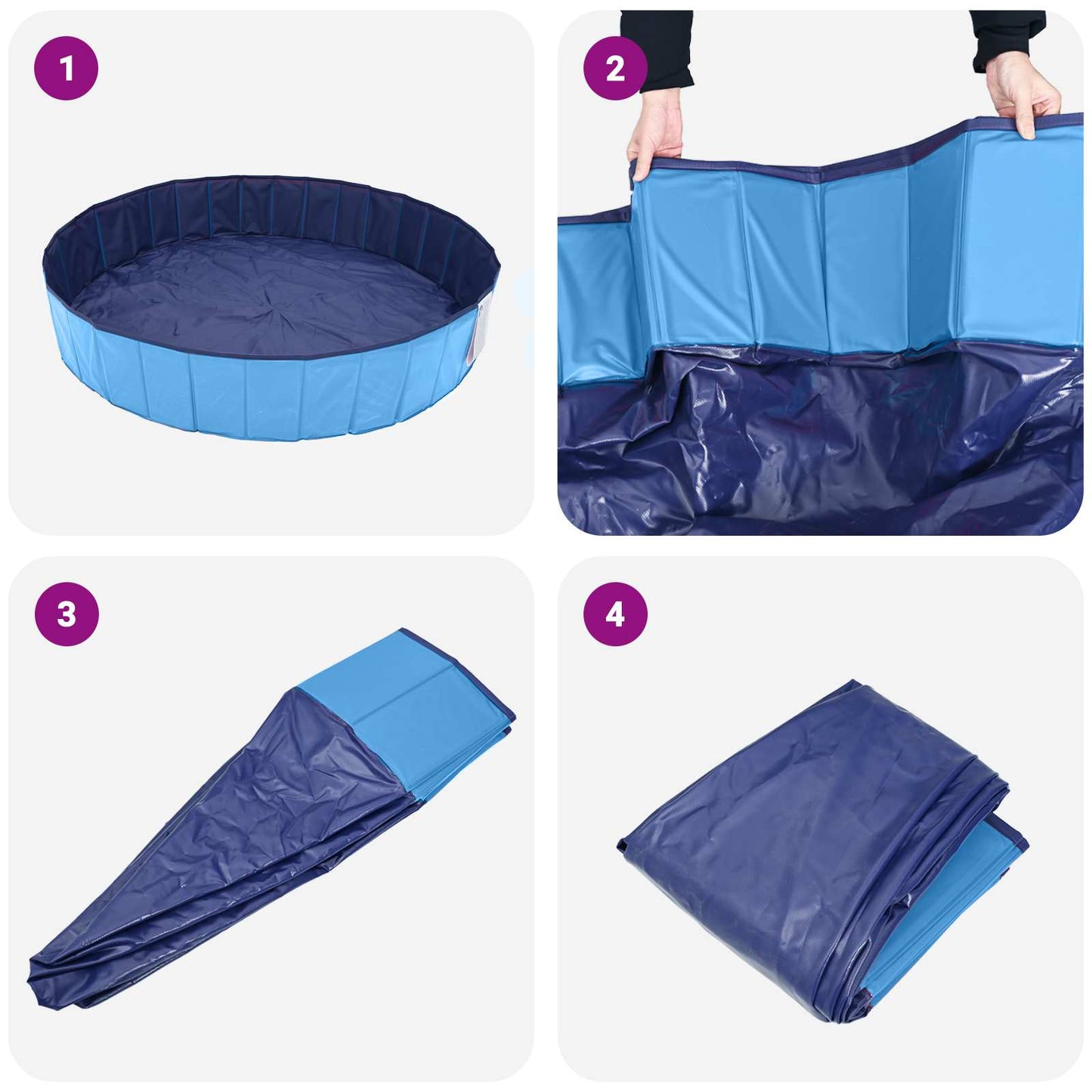 vidaXL Πισίνα Σκύλου Μπλε Ø300 x 38 cm Χοντρό PVC