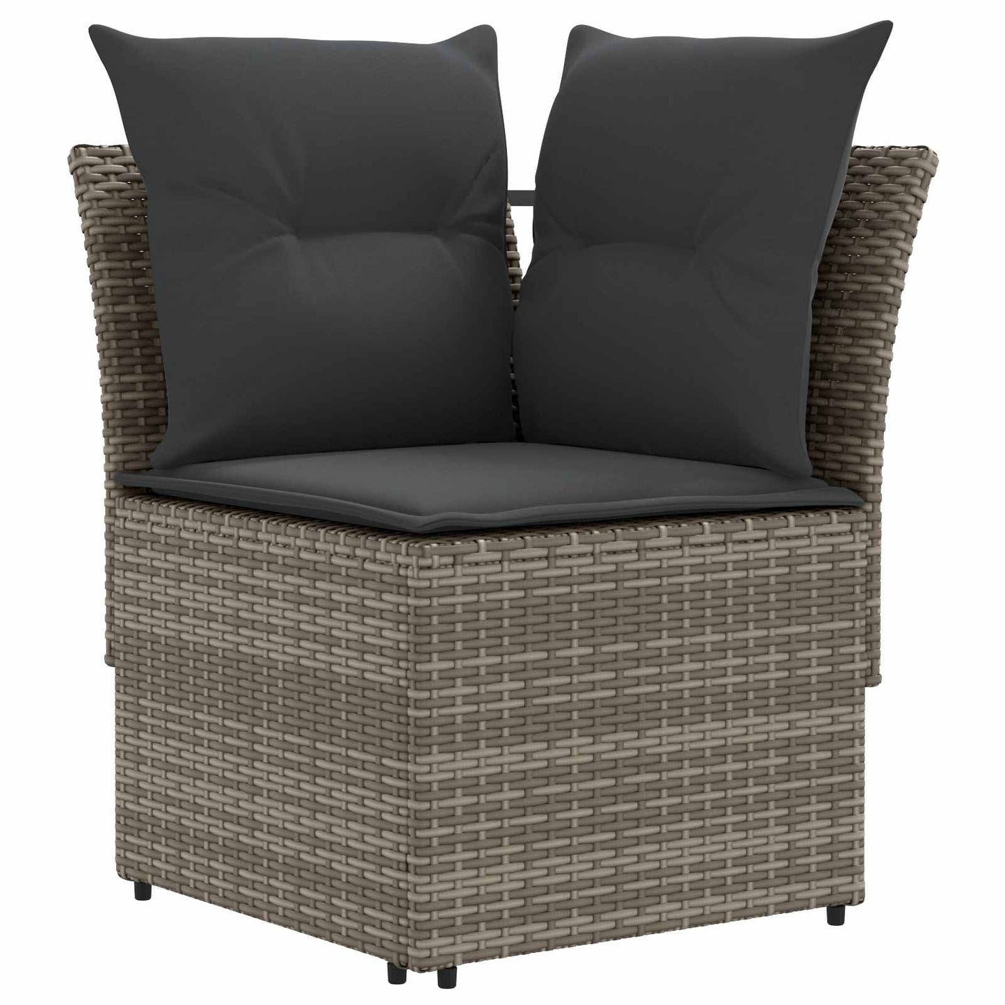 vidaXL Σύνολα επίπλων με μαξιλάρι 6 pcs Γκρι και Σκούρο Γκρι Ράτα PE