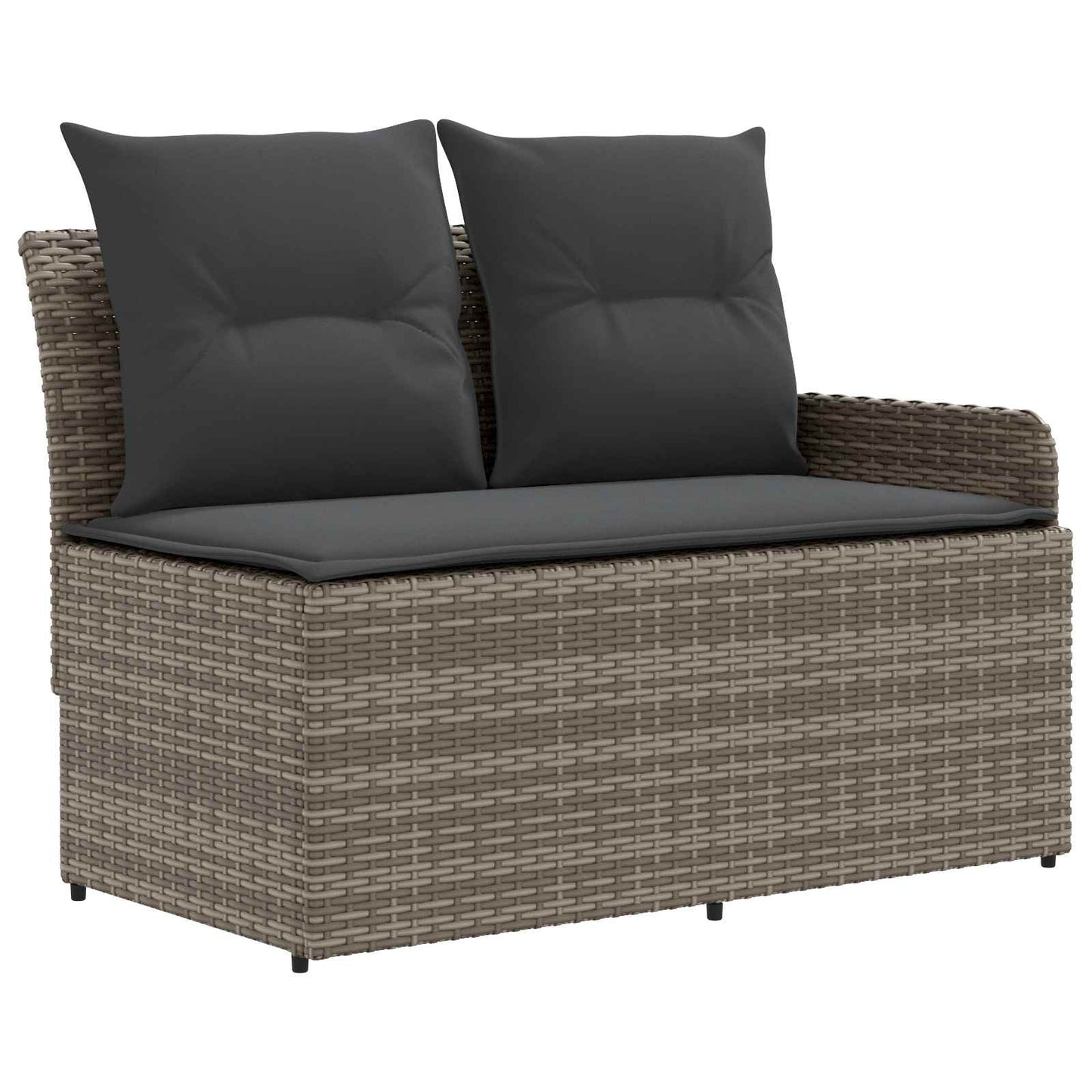 vidaXL Σύνολα επίπλων με μαξιλάρι 6 pcs Γκρι και Σκούρο Γκρι Ράτα PE