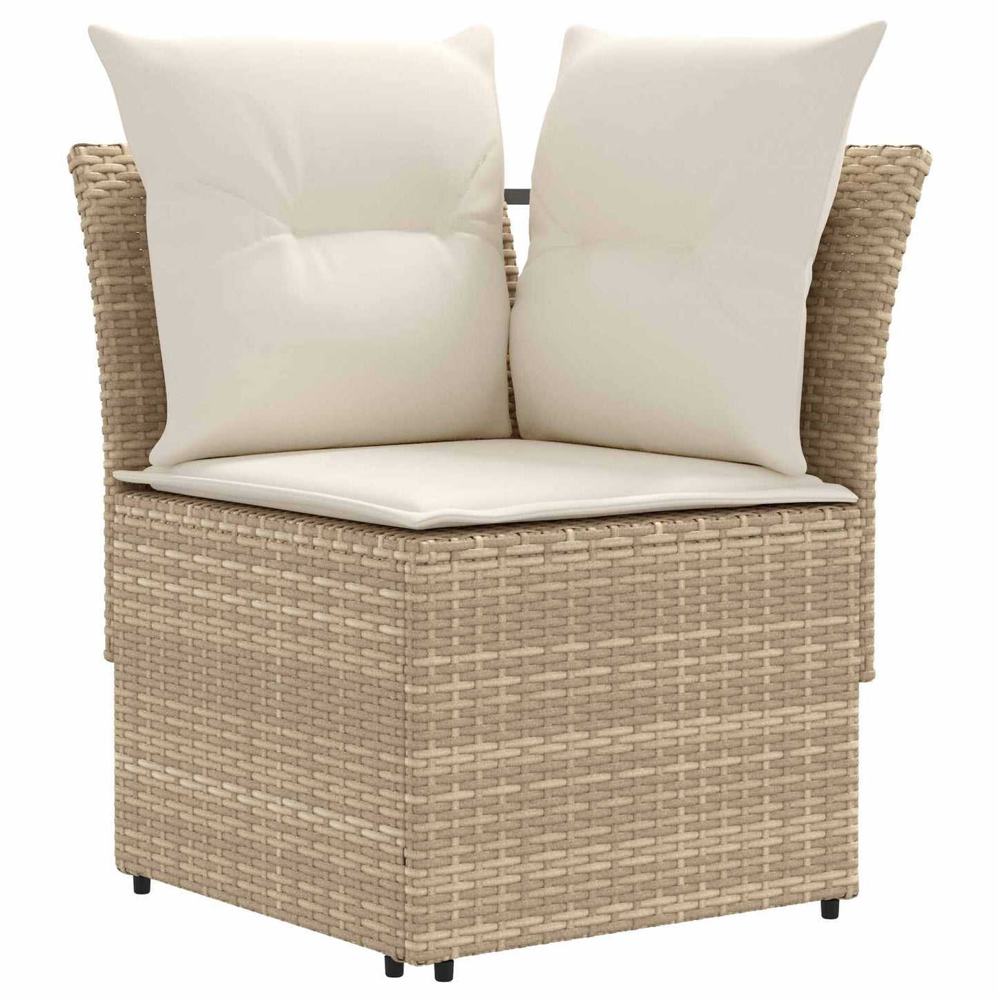 vidaXL Σύνολα επίπλων με μαξιλάρι 6 pcs Μπεζ και Κρέμα Ράτα PE