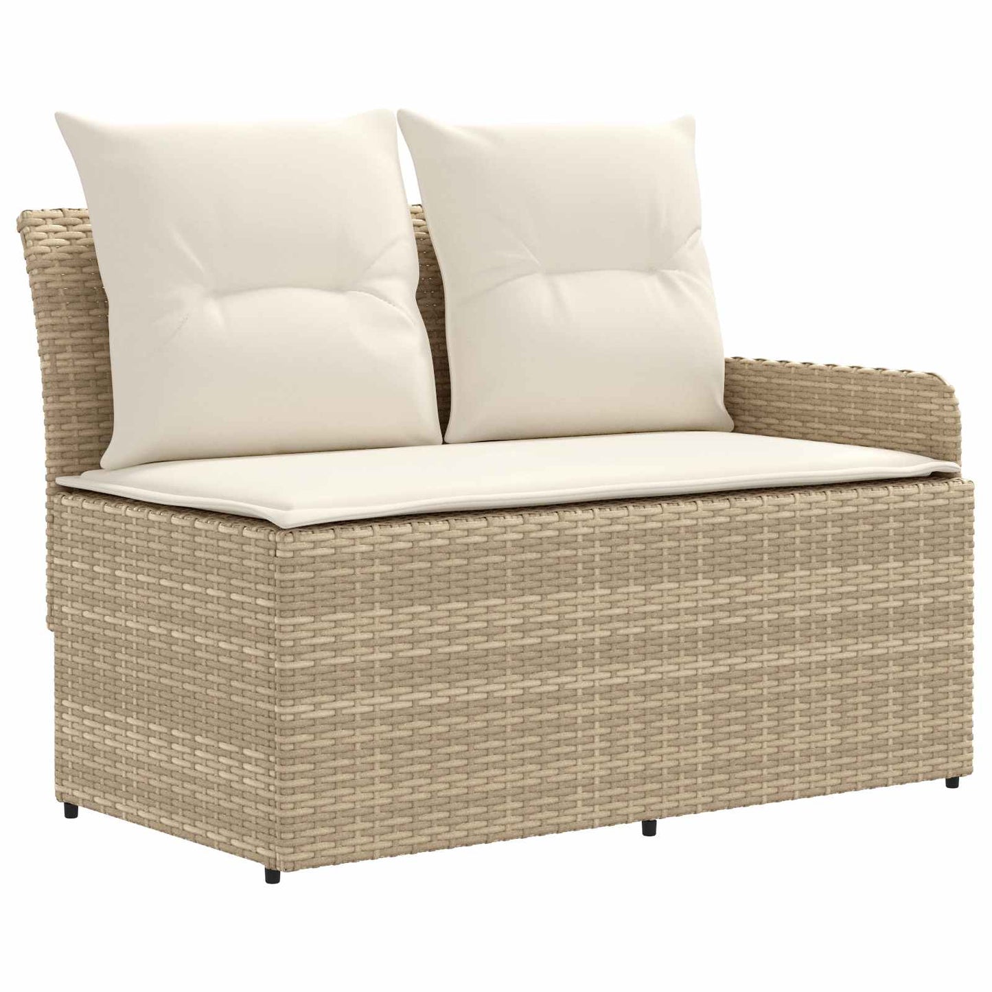 vidaXL Σύνολα επίπλων με μαξιλάρι 6 pcs Μπεζ και Κρέμα Ράτα PE