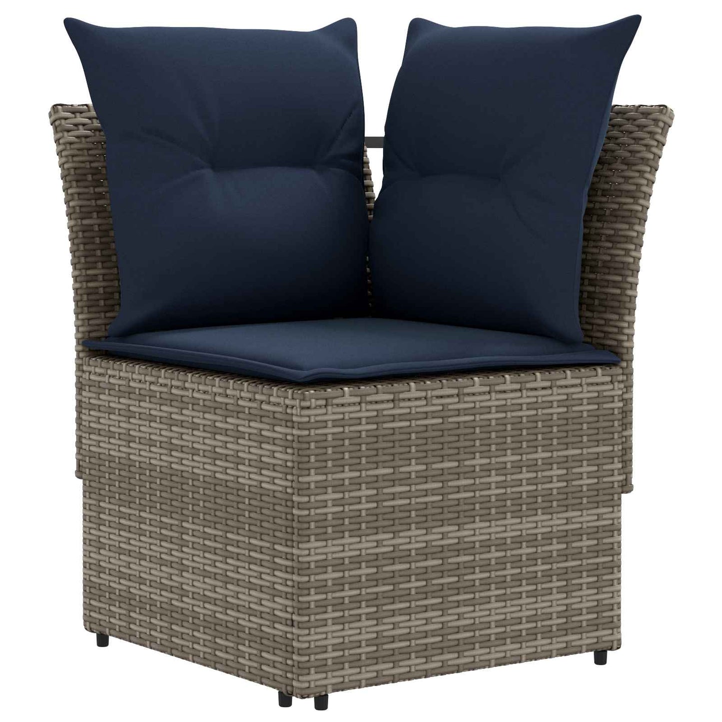 vidaXL Σύνολα επίπλων 8 τμχ. Γκρι και Navy Blue Ράτα PE
