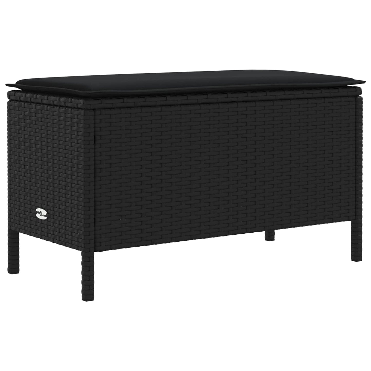 vidaXL Σύνολα επίπλων με μαξιλάρι 7 pcs Μαύρο Ράτα PE