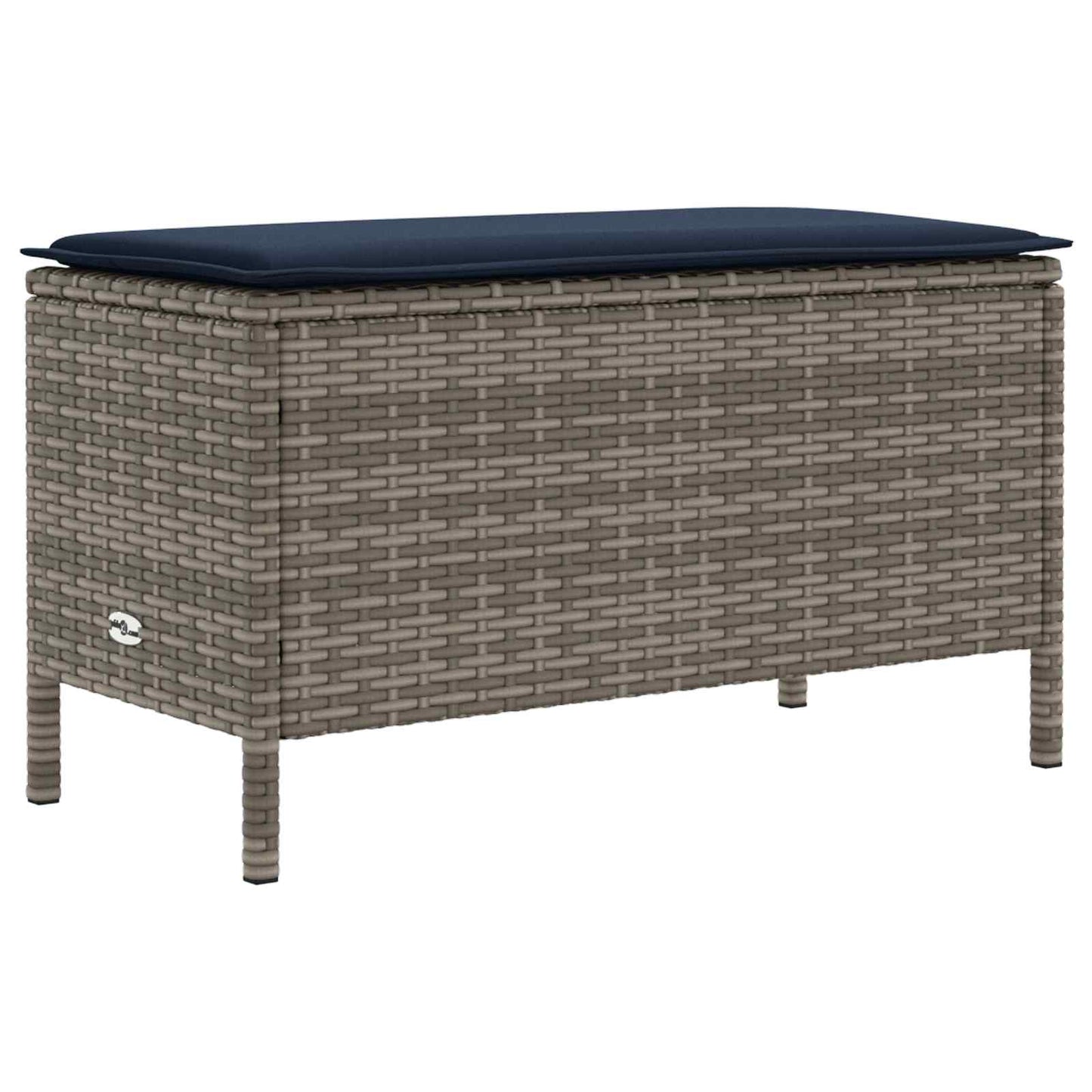 vidaXL Σύνολα επίπλων με μαξιλάρι 7 pcs Γκρι και Navy Blue Ράτα PE