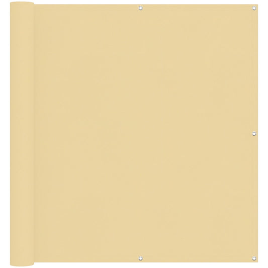 vidaXL Οθόνη Μπαλκονιού 110 x 500 cm Ύφασμα Όξφορντ Ορθογώνιος Άμμος