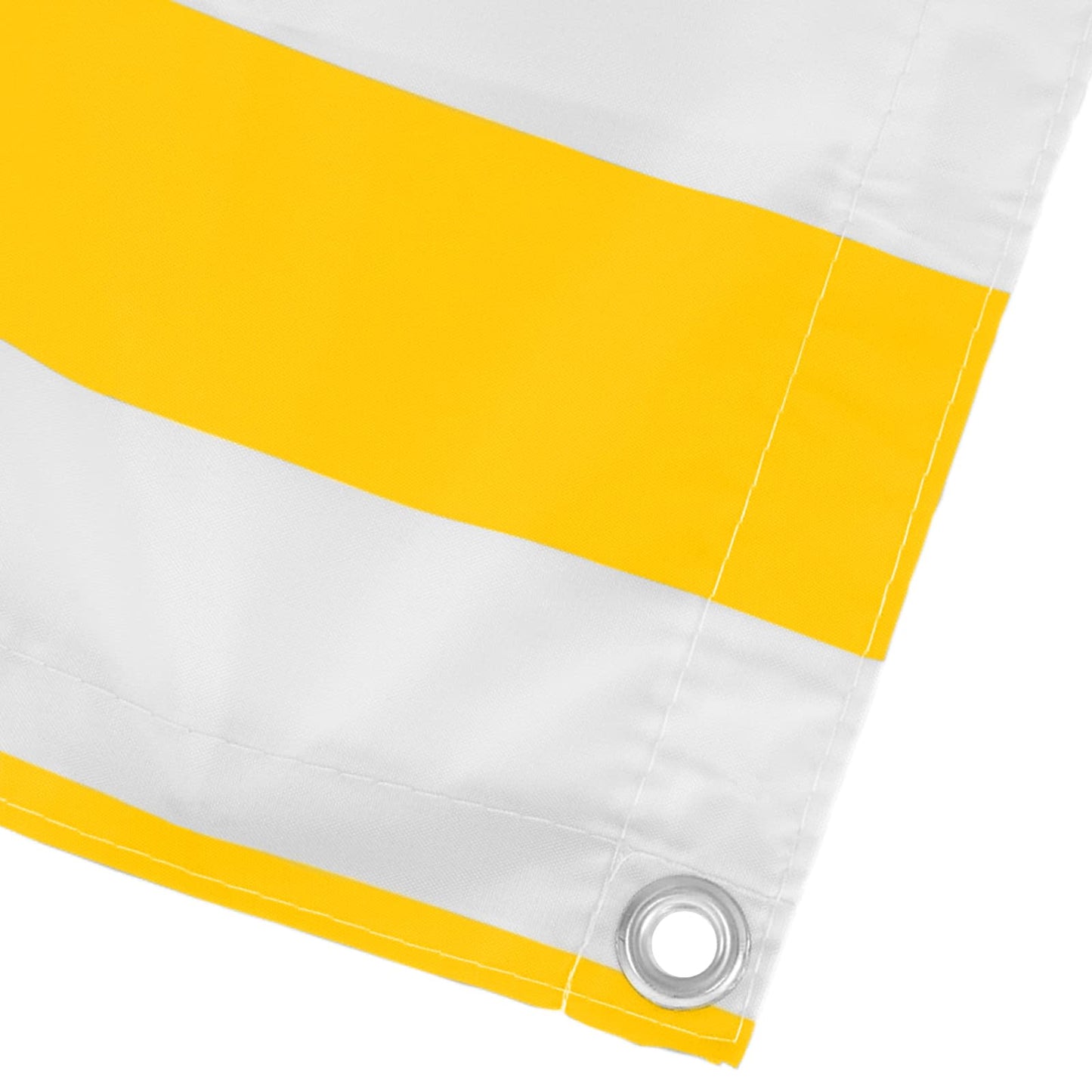 vidaXL Οθόνη Μπαλκονιού Κίτρινο και Λευκό 100 x 600 cm Ύφασμα Όξφορντ