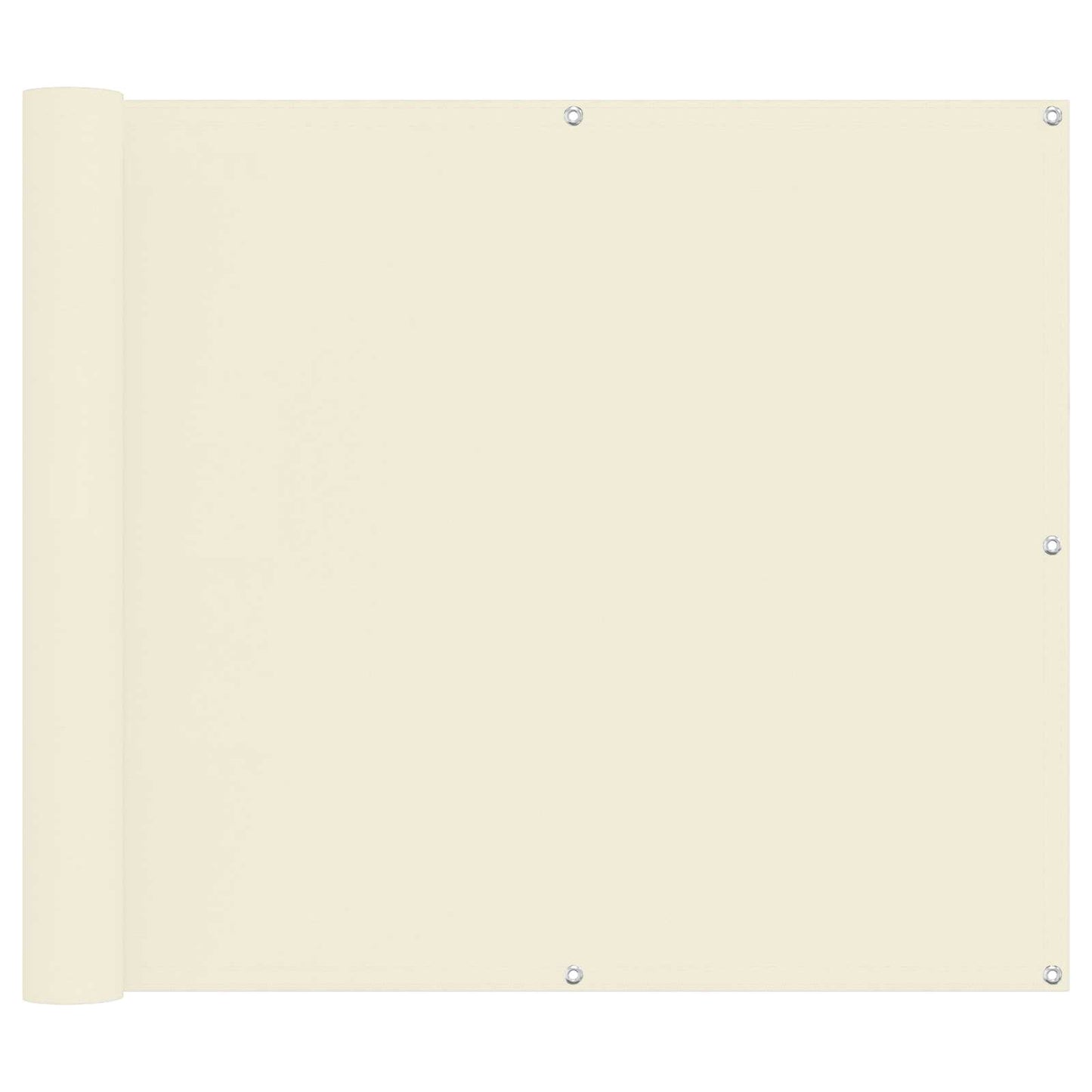 vidaXL Οθόνη Μπαλκονιού Κρεμ 100 x 500 cm Ύφασμα Όξφορντ