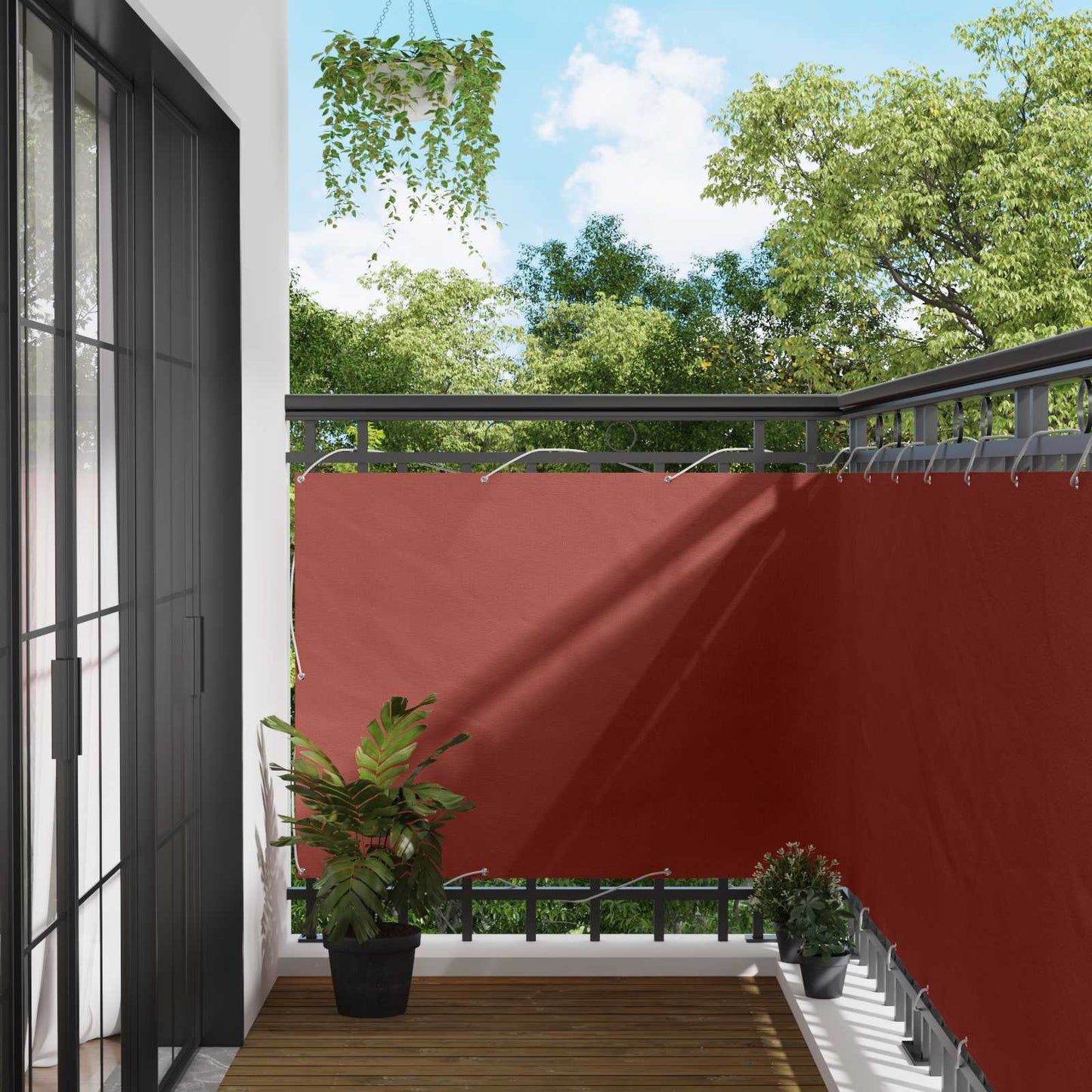 vidaXL Οθόνη Μπαλκονιού 110 x 300 cm Ύφασμα Όξφορντ Ορθογώνιος