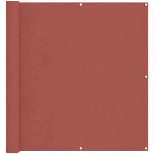 vidaXL Οθόνη Μπαλκονιού Τερακότα 110 x 500 cm Ύφασμα Όξφορντ