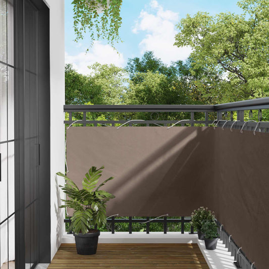 vidaXL Οθόνη Μπαλκονιού Taupe 100 x 300 cm Ύφασμα Όξφορντ