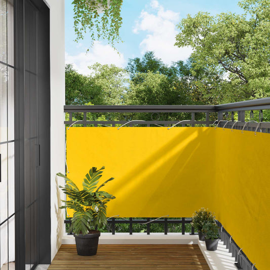 vidaXL Οθόνη Μπαλκονιού Κίτρινο 100 x 600 cm Ύφασμα Όξφορντ