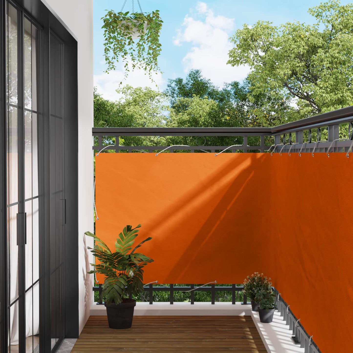 vidaXL Οθόνη Μπαλκονιού Πορτοκαλί 110 x 300 cm Ύφασμα Όξφορντ