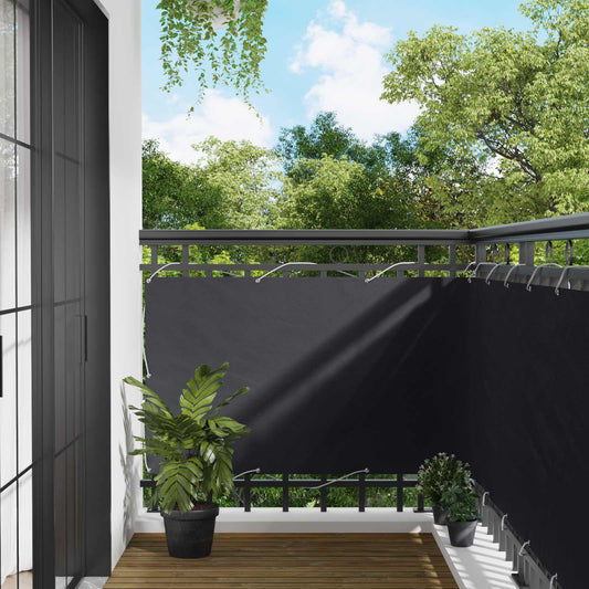 vidaXL Οθόνη Μπαλκονιού Μαύρο 100 x 300 cm Ύφασμα Όξφορντ