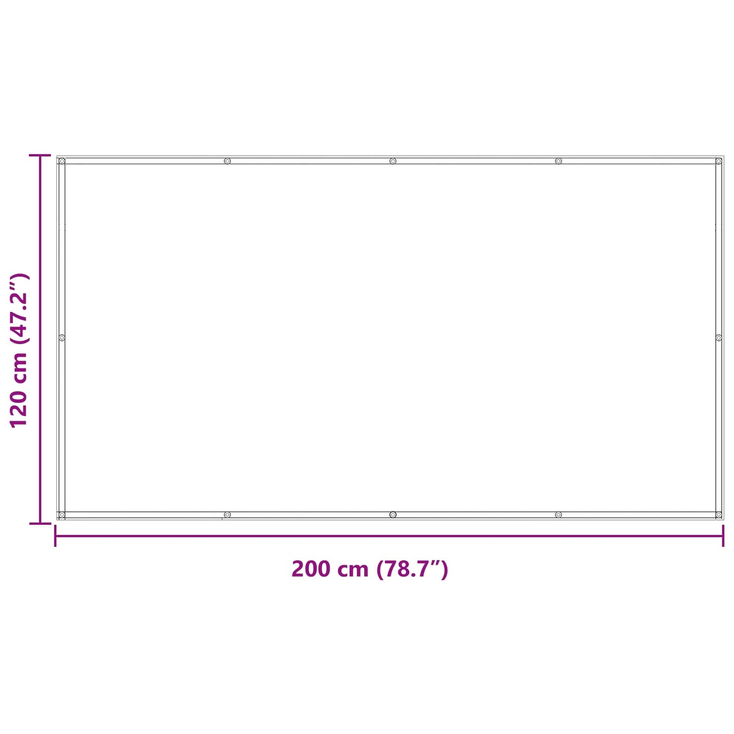 vidaXL Οθόνη Μπαλκονιού Μαύρο 120 x 200 cm
