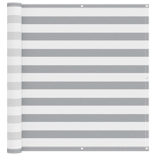 vidaXL Οθόνη Μπαλκονιού Ανοιχτό Γκρι και Λευκό 120 x 500 cm