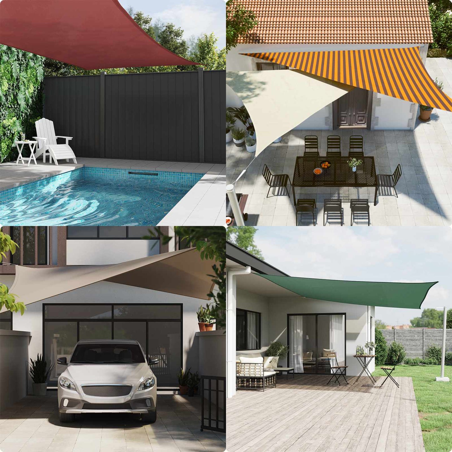 vidaXL Πανί σκιάς Πορτοκαλί και Καφέ 5 x 3,5 μ 100% Πολυέστερ Οξφόρδη