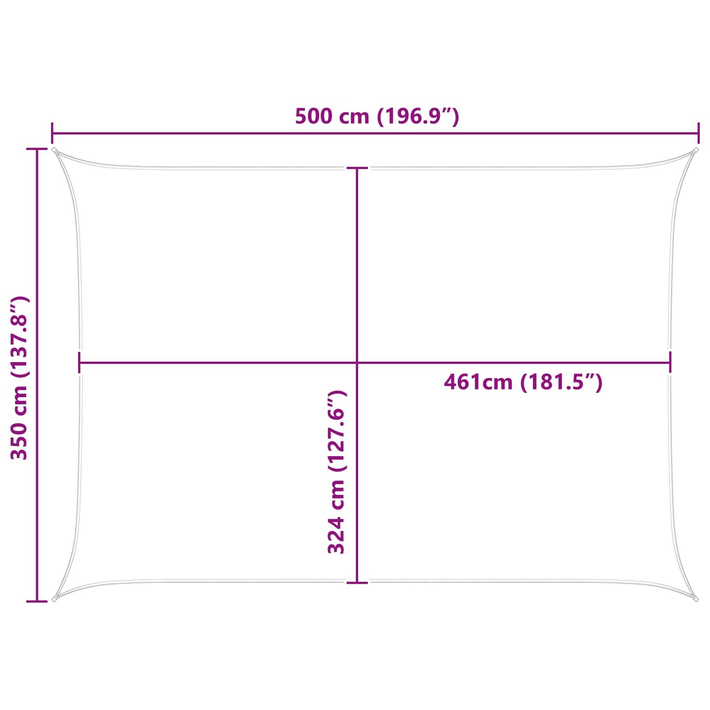 vidaXL Πανί σκιάς Πορτοκαλί και Καφέ 5 x 3,5 μ 100% Πολυέστερ Οξφόρδη