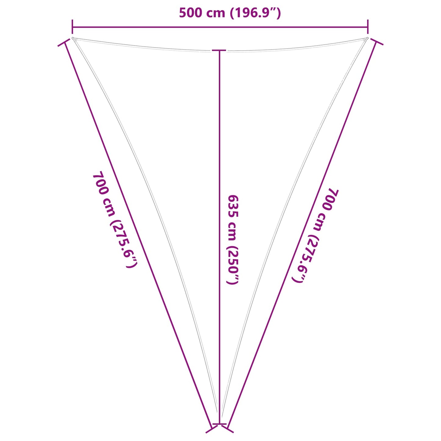 vidaXL Σκίαση Ήλιου Εξωτερικού Χώρου 5 x 7 x 7 m