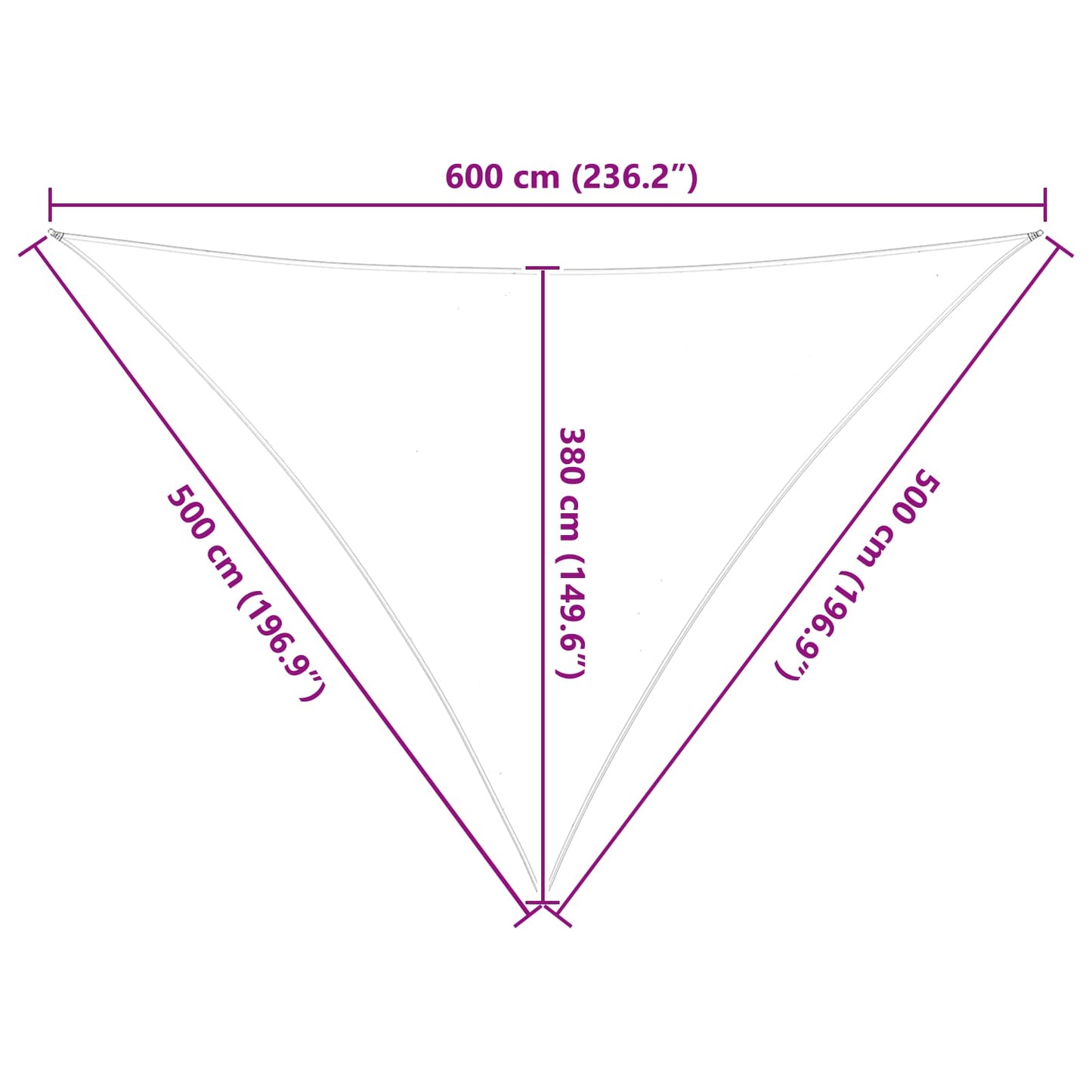 vidaXL Πανί σκιάς Κίτρινο και Λευκό 5 x 5 x 6 m 100% Πολυέστερ Οξφόρδη