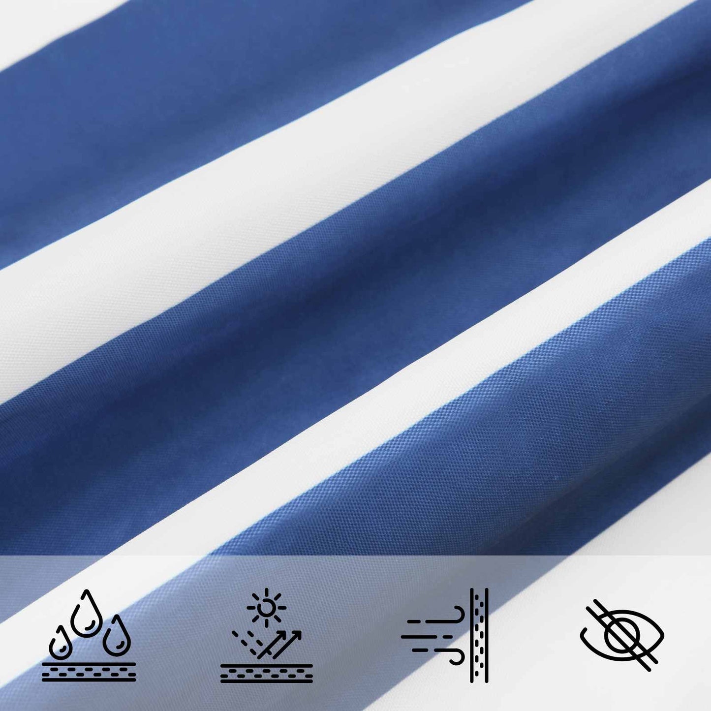 vidaXL Πανί σκιάς Μπλε και άσπρο 7 x 5 x 5 μ 100% Πολυέστερ Οξφόρδη