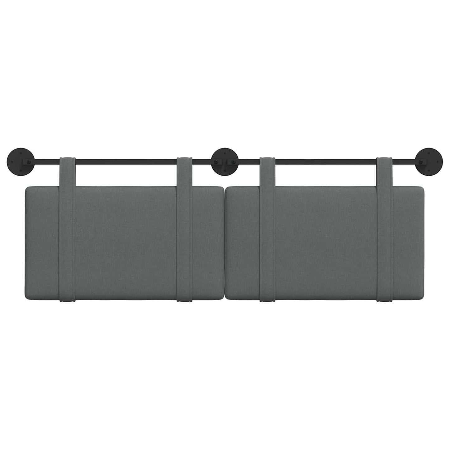 vidaXL Κεφαλάρι κρεβατιού κρεμαστό Σκούρο Γκρι Ύφασμα