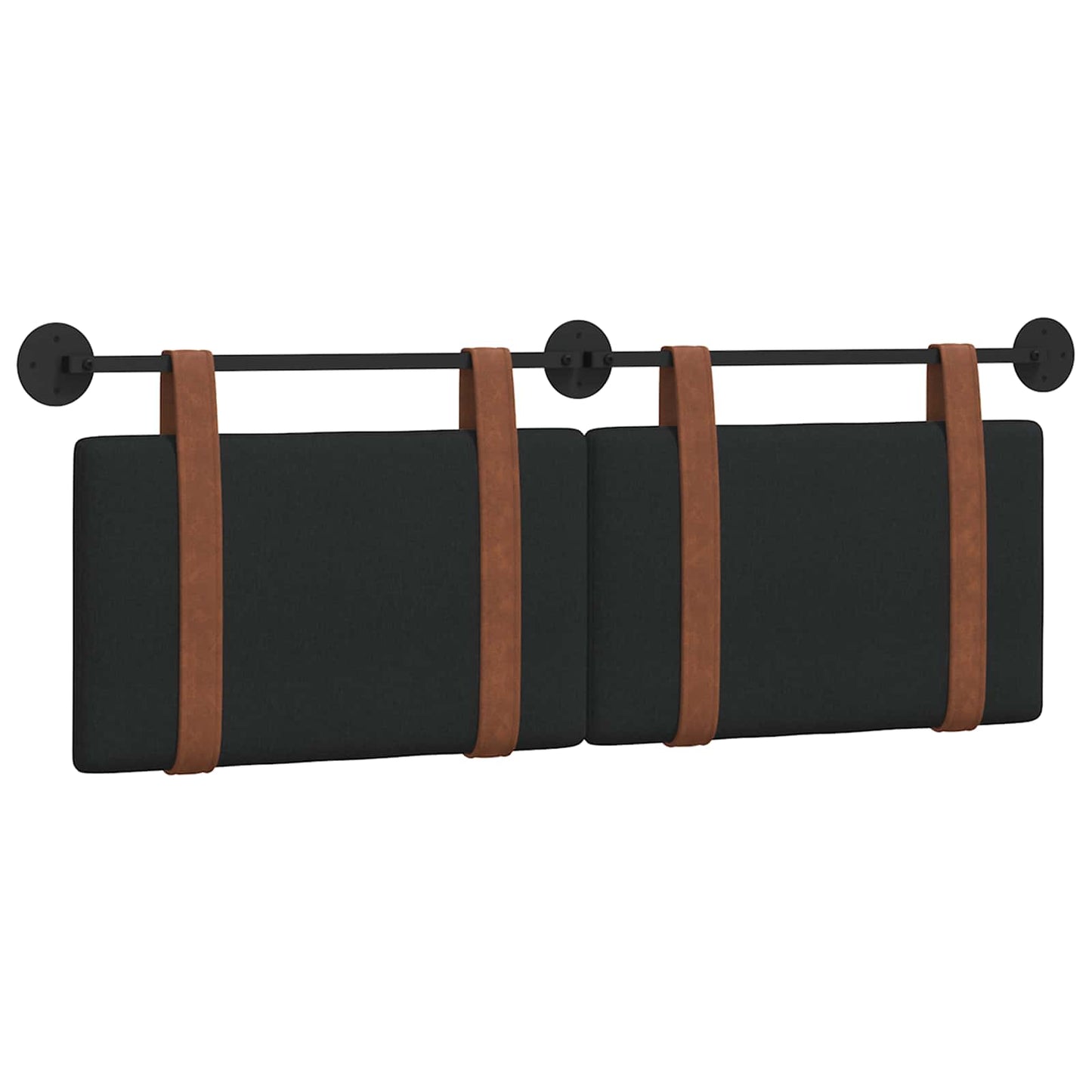 vidaXL Κρεμαστό Κεφαλάρι Επιτοίχιο Μαύρο 130 x 55 x 5 εκ Αντίκα PU