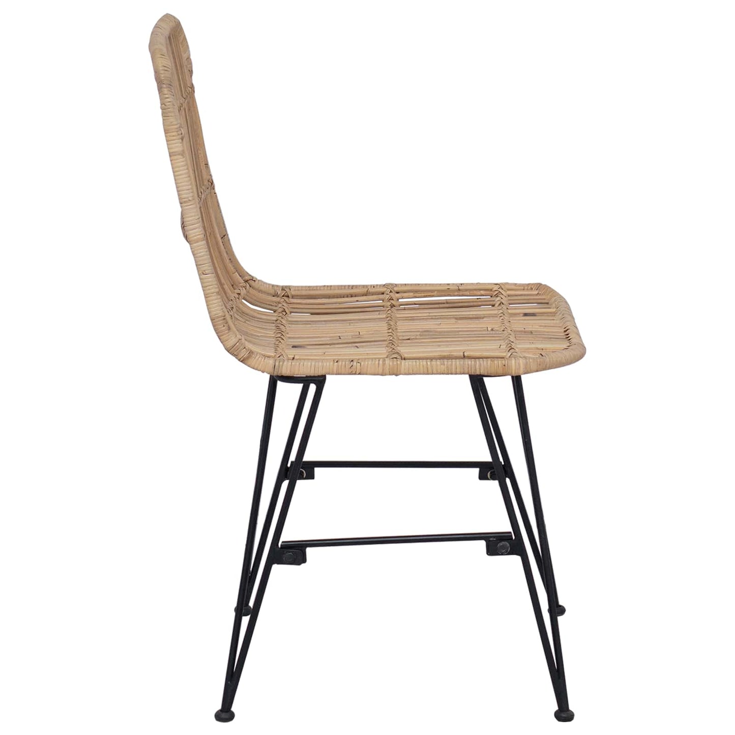 vidaXL Καρέκλα τραπεζαρίας 2 pcs Φυσικό 41 x 55 x 85 εκ.