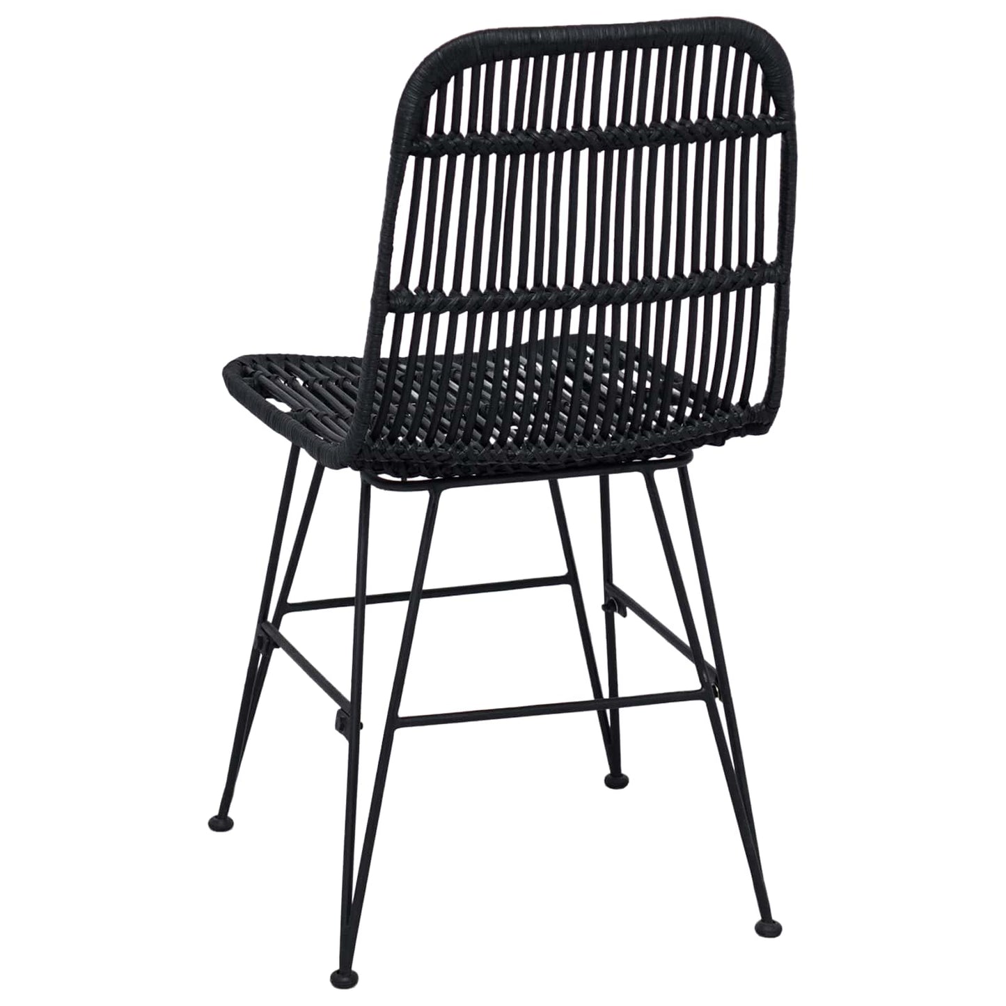 vidaXL Καρέκλα τραπεζαρίας 2 pcs Μαύρο 41 x 55 x 85 εκ.