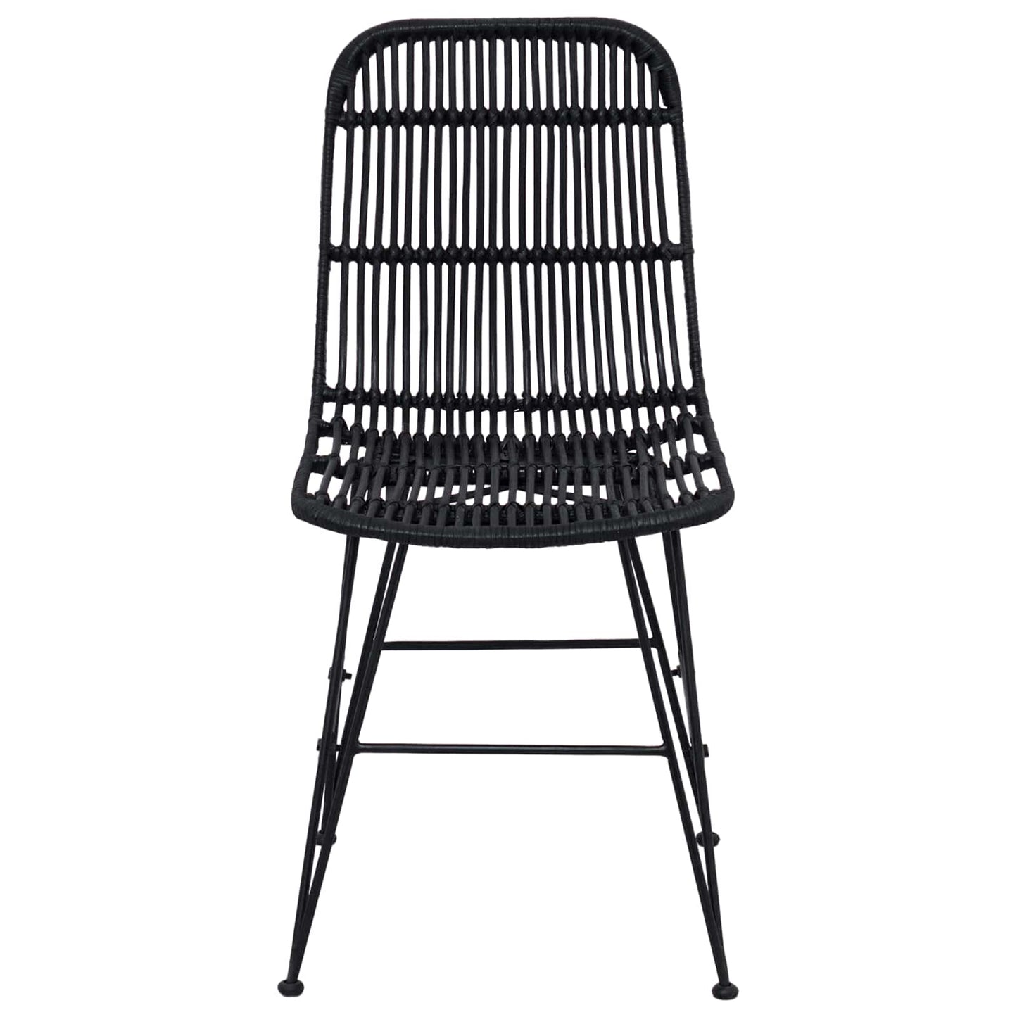 vidaXL Καρέκλα τραπεζαρίας 2 pcs Μαύρο 41 x 55 x 85 εκ.