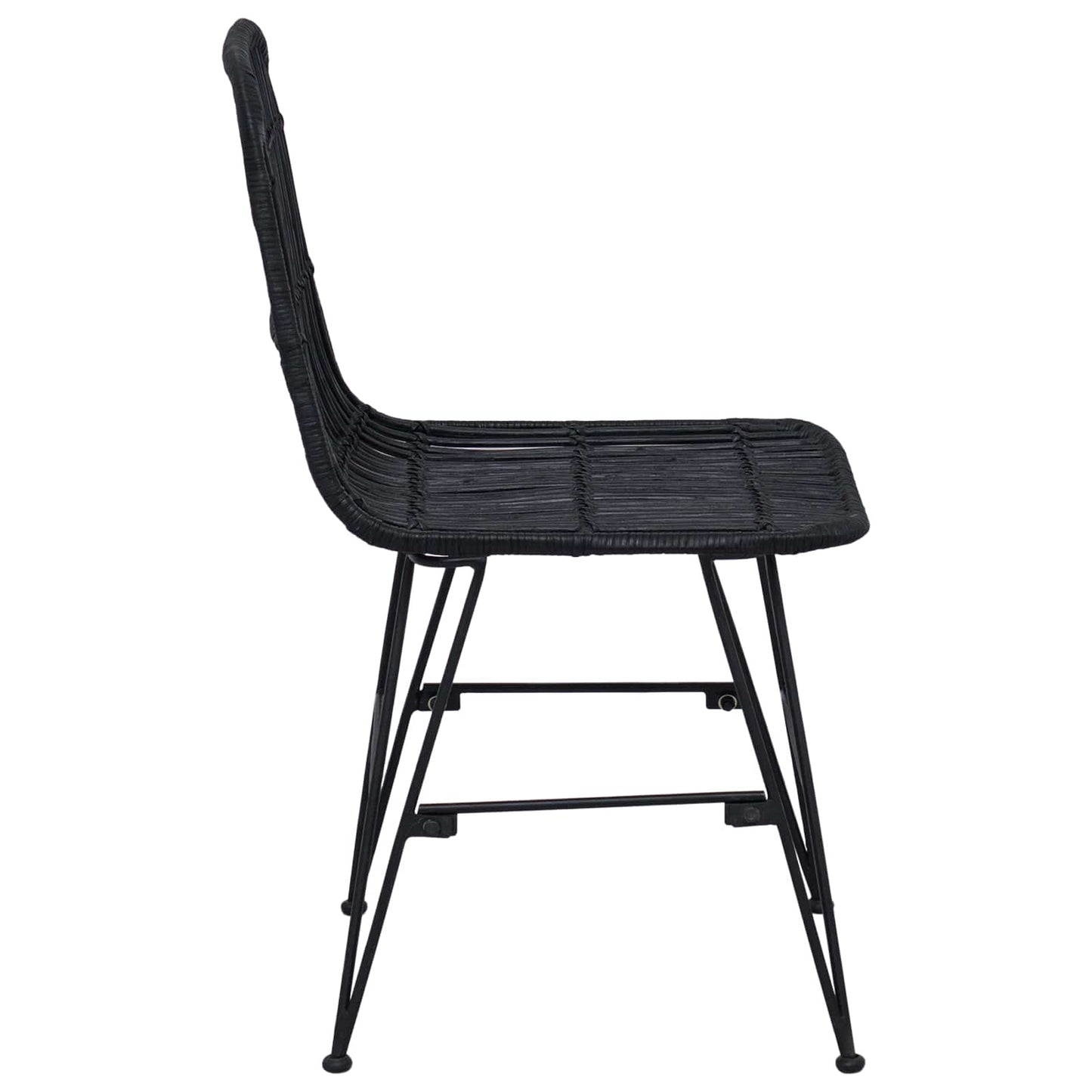 vidaXL Καρέκλα τραπεζαρίας 2 pcs Μαύρο 41 x 55 x 85 εκ.