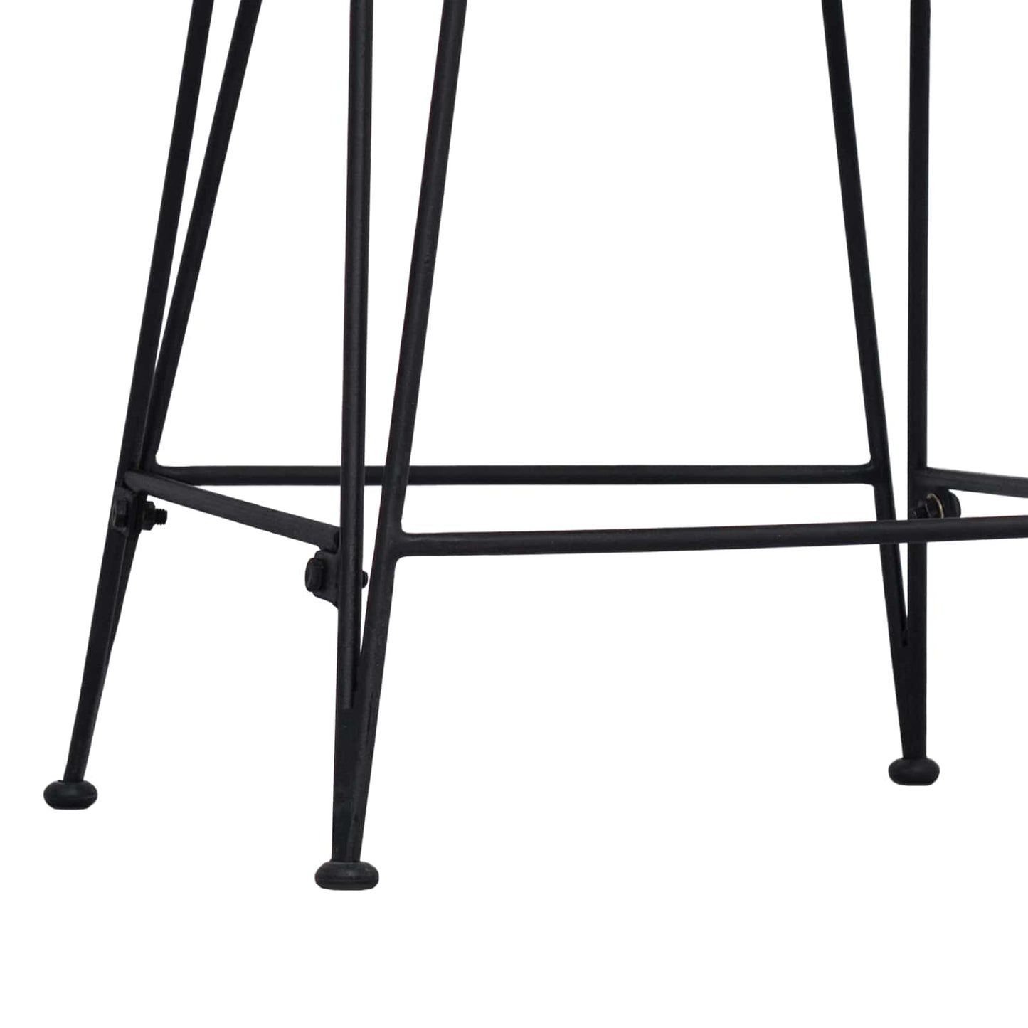 vidaXL Μπαρ σκαμπό 2 pcs Μαύρο 44 x 54 x 96 εκ. Ράτταν και Χάλυβας