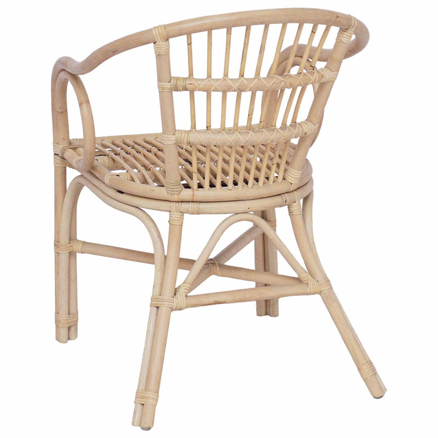 vidaXL Στοιβαζόμενη Καρέκλα Φυσικό 58 x 60 x 81 cm Ρατάν
