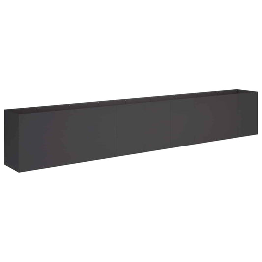 vidaXL Γλάστρα Κήπου Μαύρο 360 x 40 x 60 εκ Ψυχρής έλασης χάλυβας