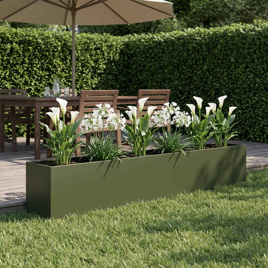 vidaXL Γλάστρα Κήπου Λαδί 360 x 40 x 60 εκ Ψυχρής έλασης χάλυβας