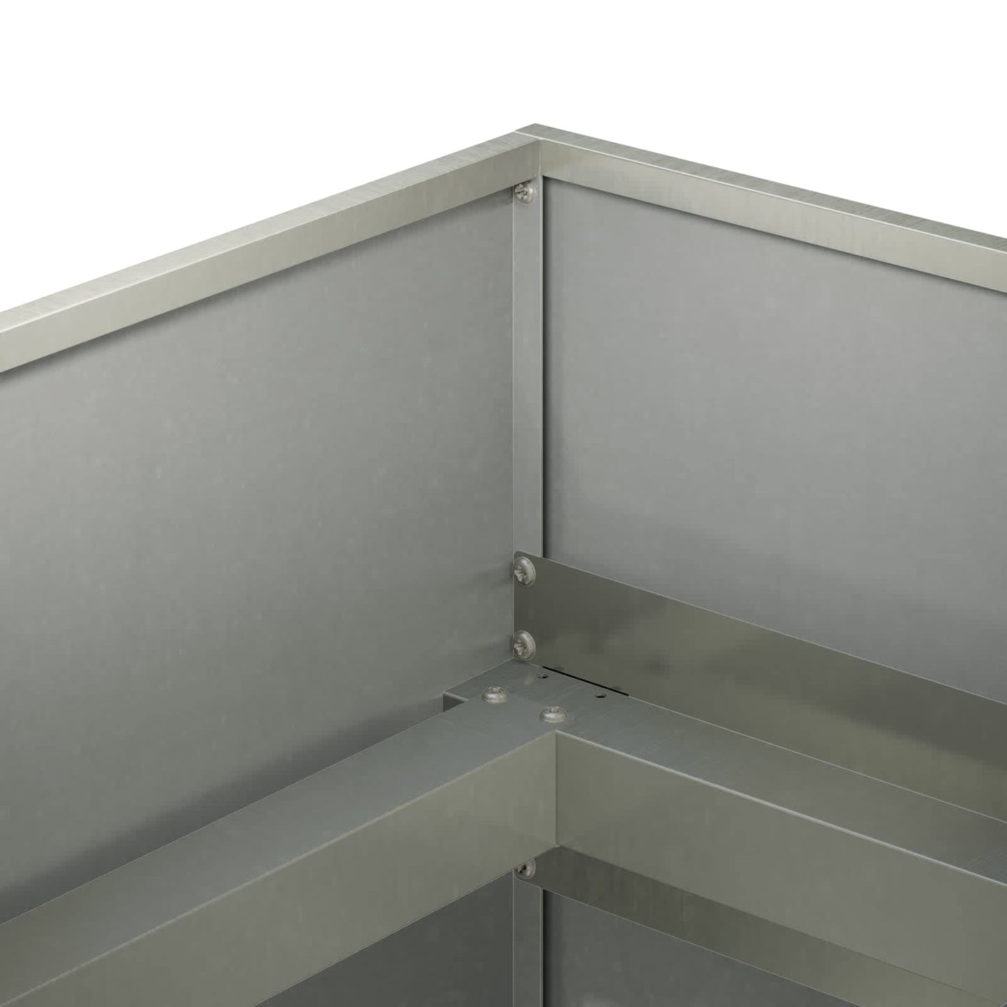 vidaXL Γλάστρα Κήπου Ασημί 360 x 40 x 60 εκ Ανοξείδωτο Ατσάλι
