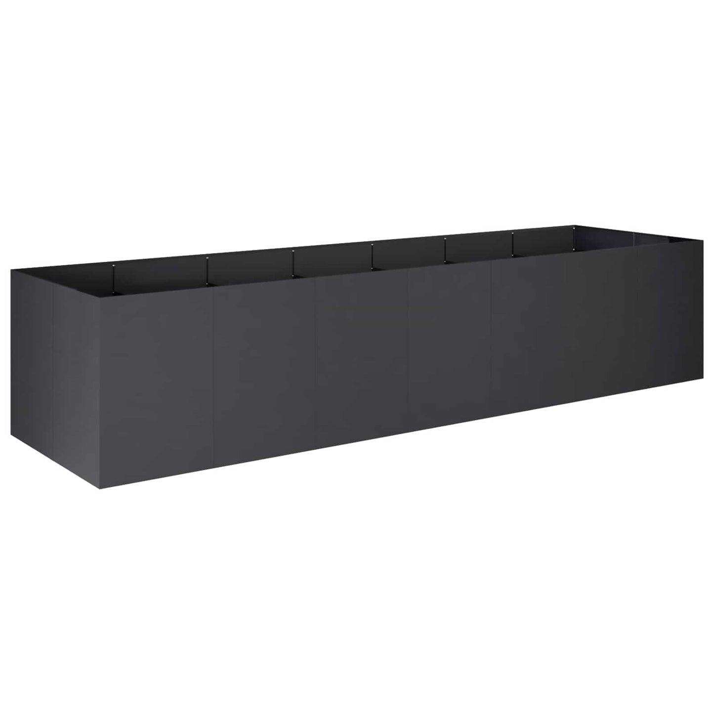 vidaXL Γλάστρα Κήπου Μαύρο 280 x 80 x 60 εκ Ψυχρής έλασης χάλυβας