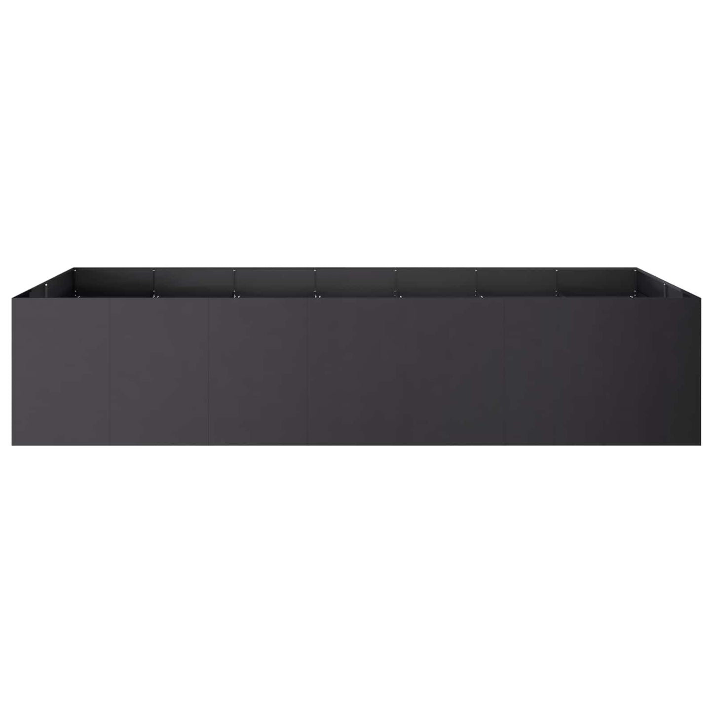 vidaXL Γλάστρα Κήπου Μαύρο 280 x 80 x 60 εκ Ψυχρής έλασης χάλυβας
