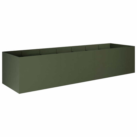 vidaXL Γλάστρα Κήπου Λαδί 280 x 80 x 60 εκ Ψυχρής έλασης χάλυβας