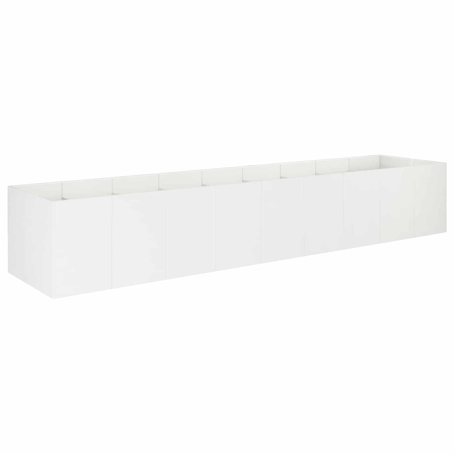 vidaXL Γλάστρα Κήπου Λευκό 360 x 80 x 60 εκ Ψυχρής έλασης χάλυβας