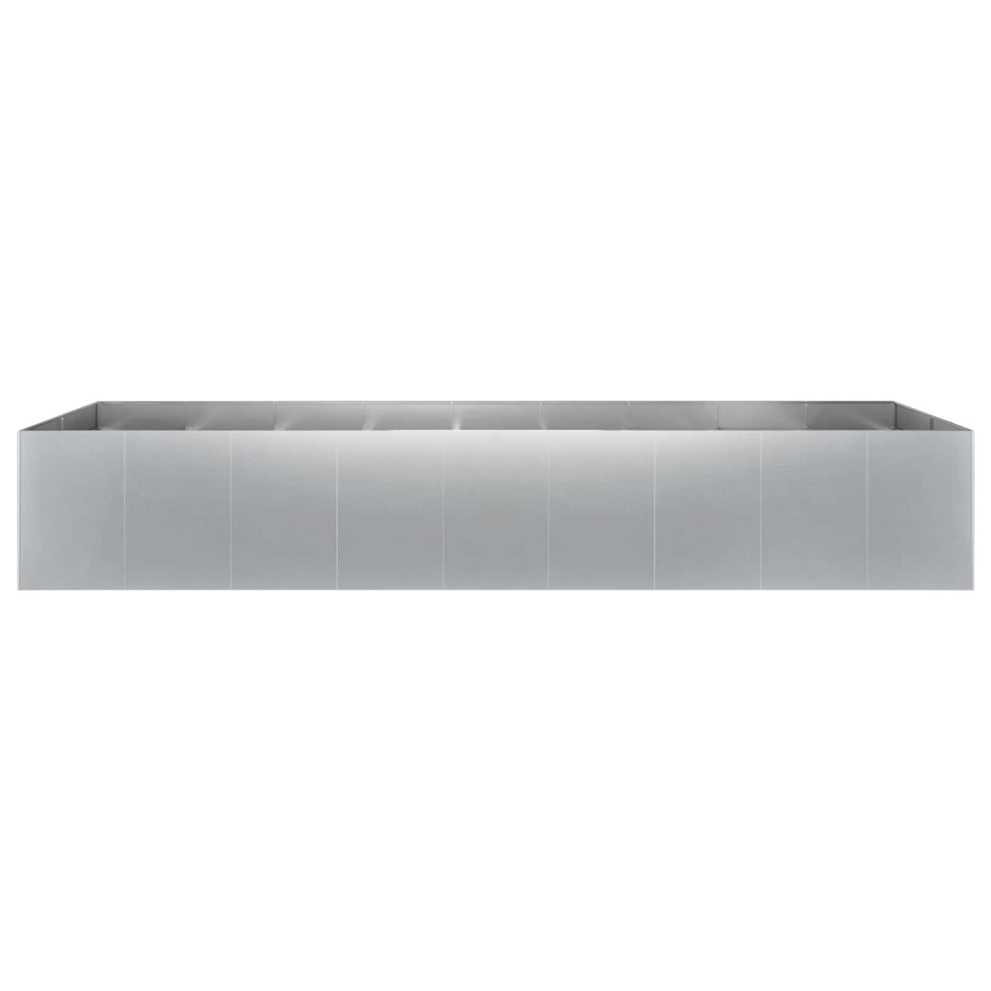 vidaXL Γλάστρα Κήπου Ασημί 360 x 80 x 60 εκ Γαλβανισμένος Χάλυβας