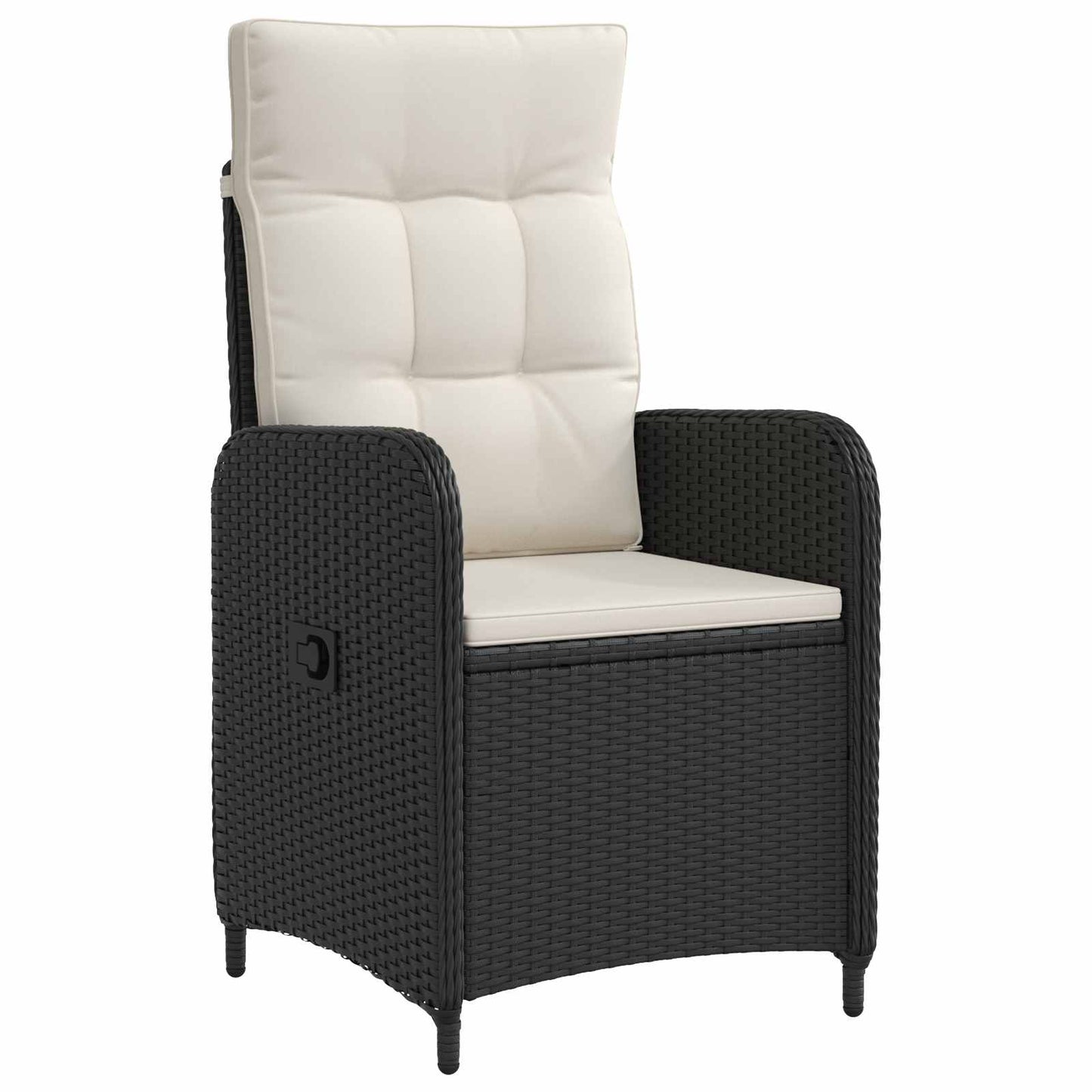 vidaXL Σετ Εξωτερικής Τραπέζης 7 pcs Μαύρο και Κρεμ Λευκό