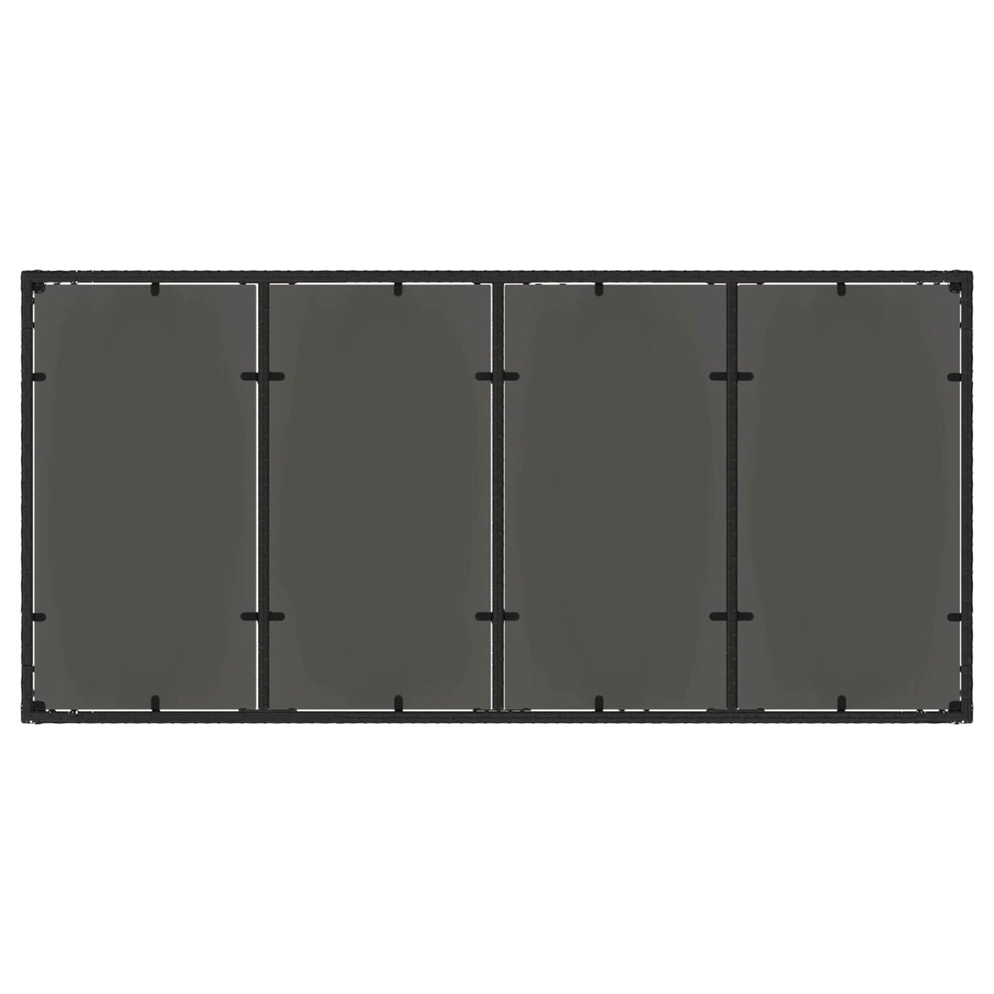 vidaXL Σετ Εξωτερικής Τραπέζης 9 pcs Μαύρο και Κρεμ Λευκό