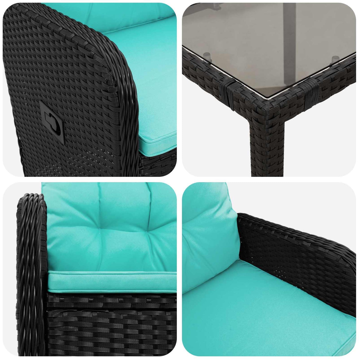 vidaXL Σετ Εξωτερικής Τραπέζης 9 pcs συνθετικό ρατάν