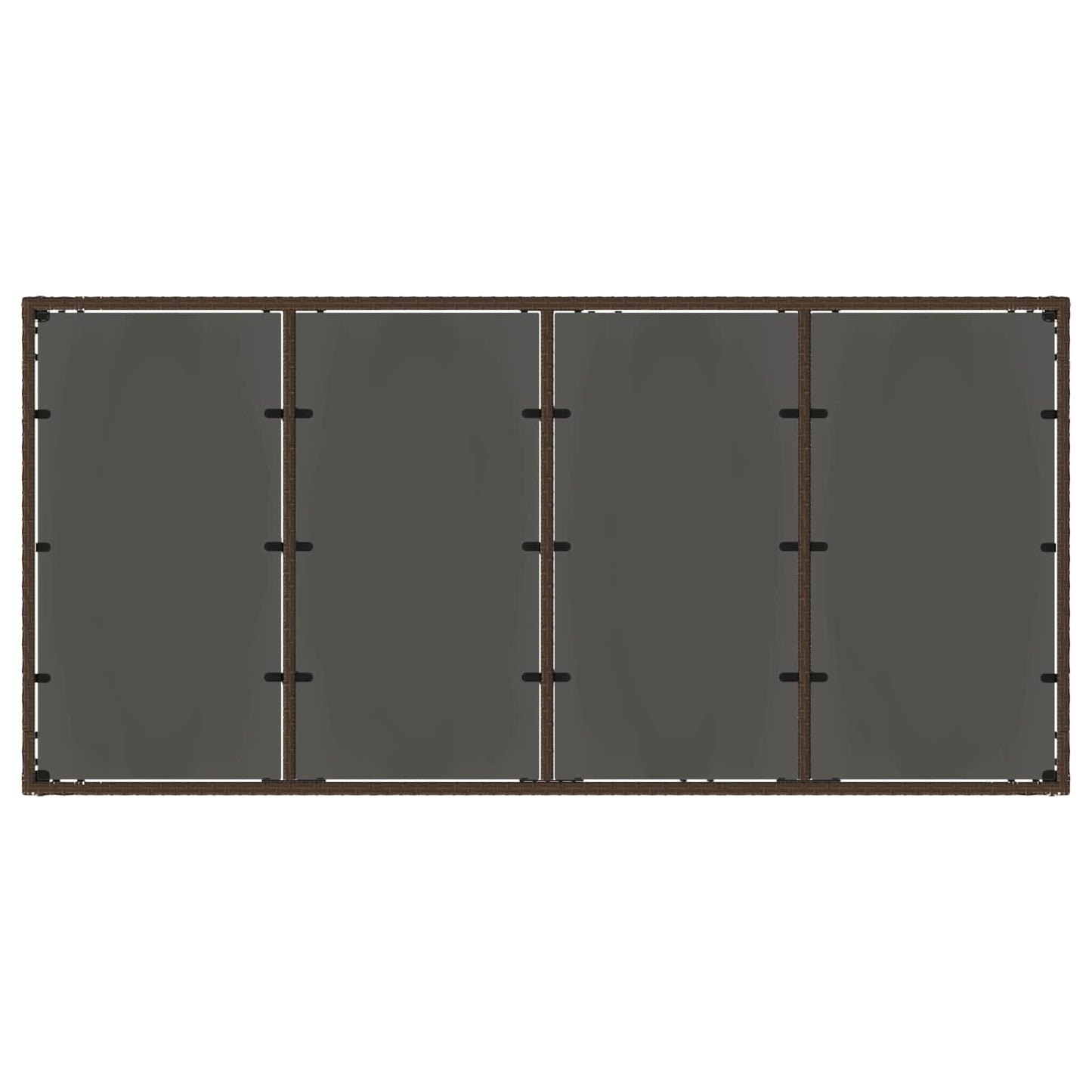 vidaXL Σετ Εξωτερικής Τραπέζης 9 pcs Καφέ και Κρέμα Λευκό